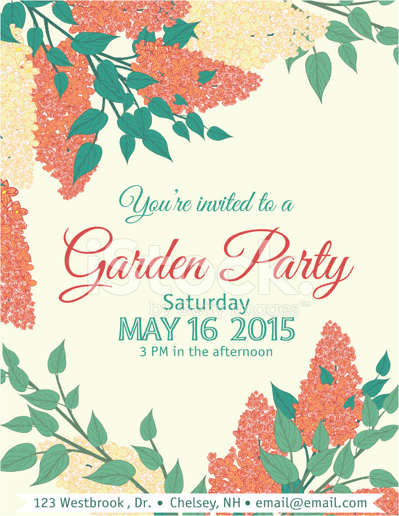 garden party invitation template 1345989