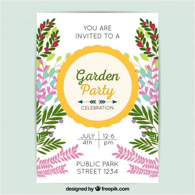 garden party invitation template 1662552