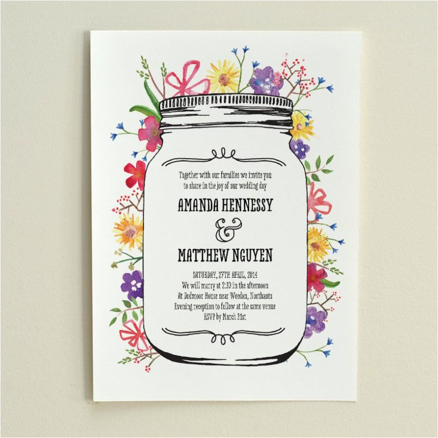 watercolor garden wedding invitation diy printable pdf template