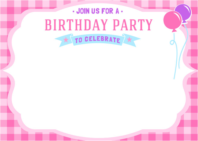 free girls birthday invitation printables