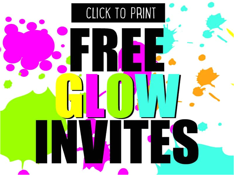 glow party invites download
