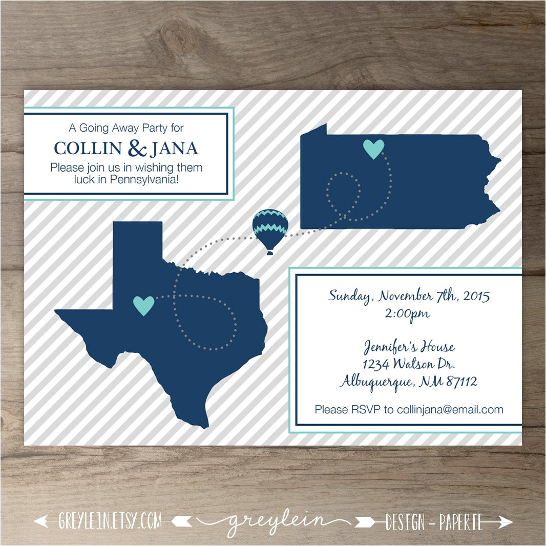 going away party invitations invites