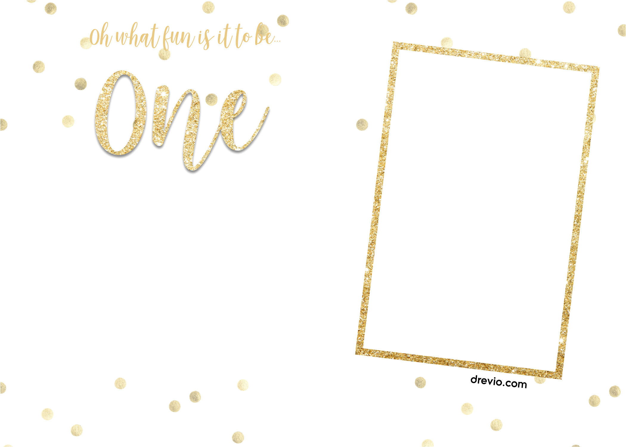 free first golden glitter birthday invitations templates