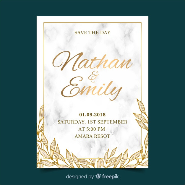 golden wedding invitation template 3910883