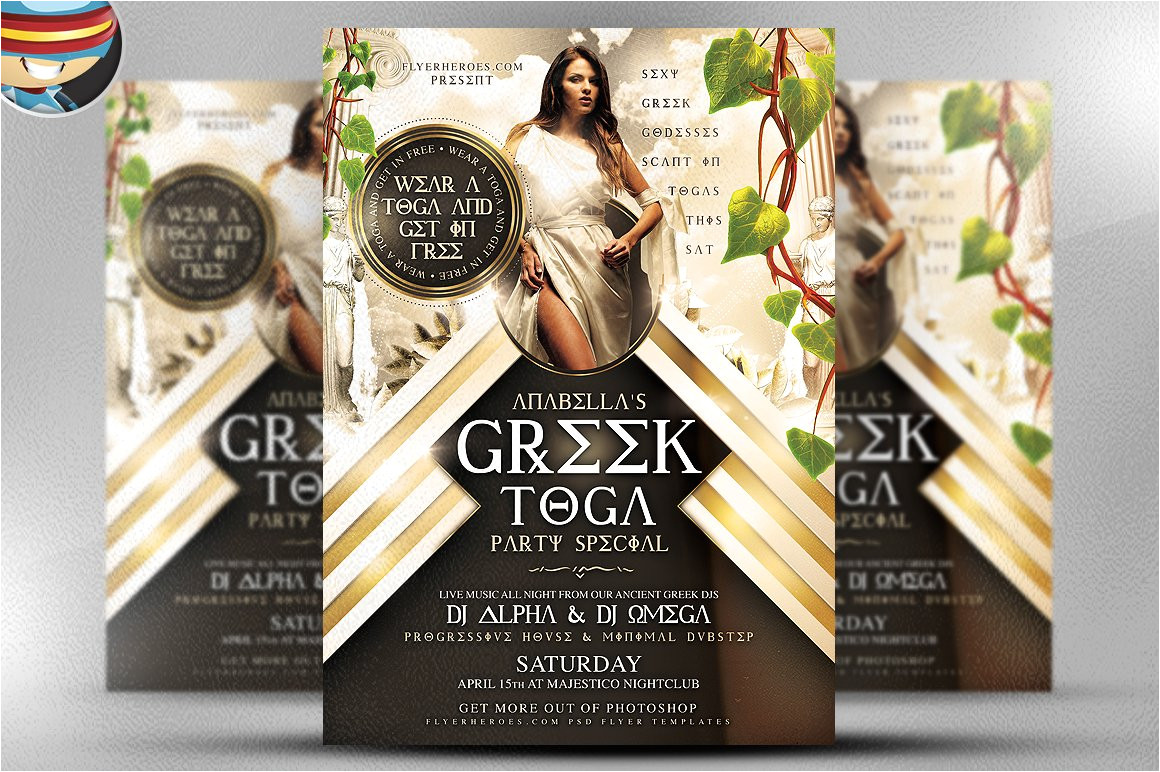 34570 greek toga flyer template
