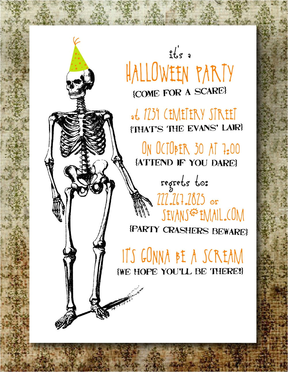 printable spooky halloween party