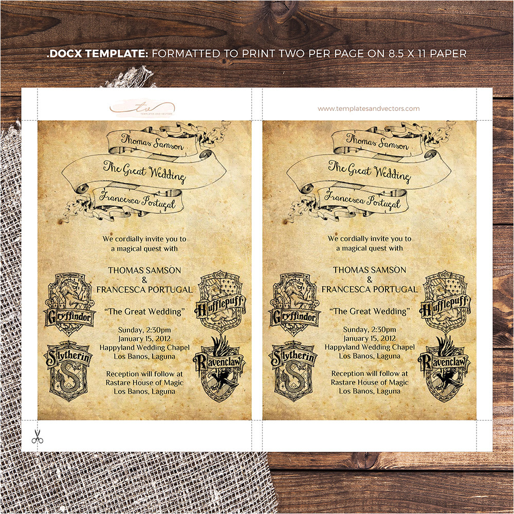 harry potter wedding invitation 042