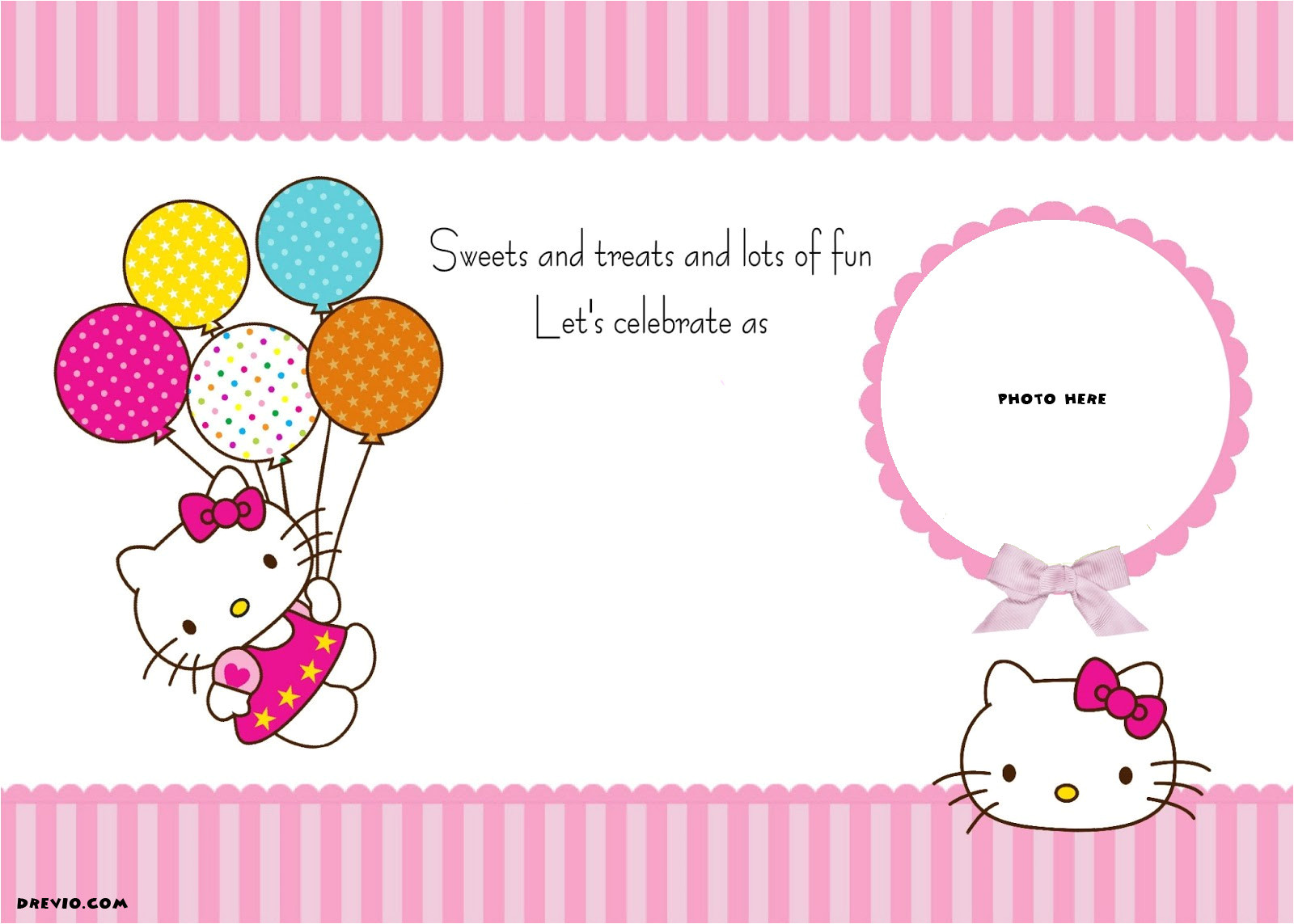 personalized hello kitty birthday invitations