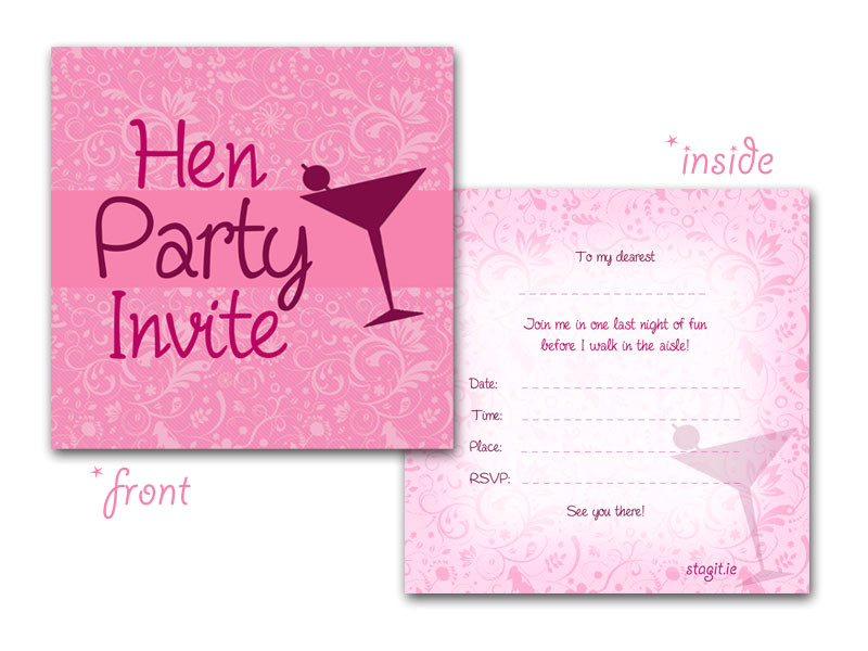hen party invitations