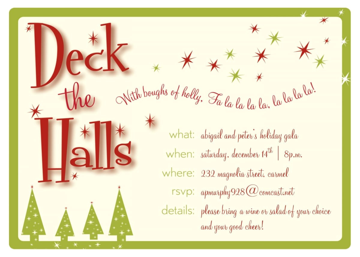 christmas party email invitation template