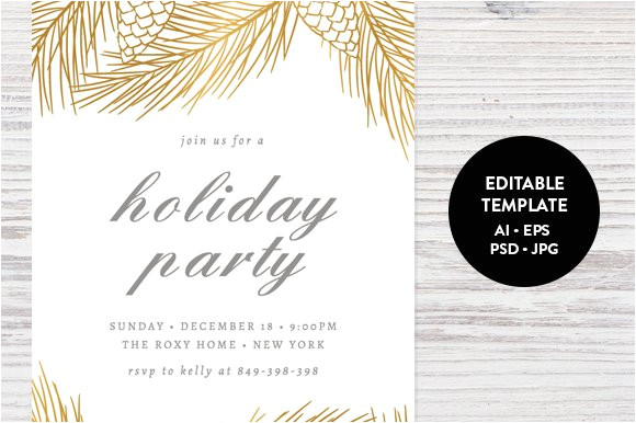 462821 holiday party invitation template