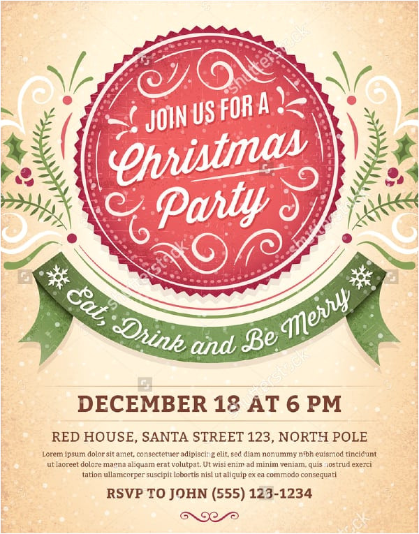 christmas party invitations free templates word