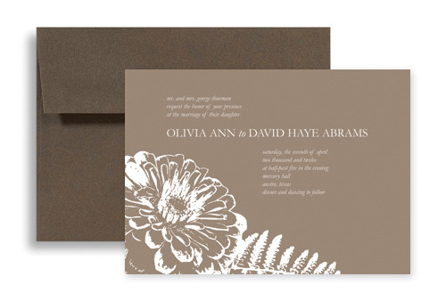 word template brown white botanical wedding invitation example wi 1157