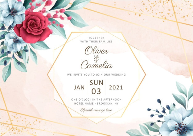 burgundy blush floral botanical wedding invitation card 4217979