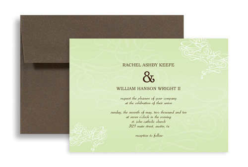 word template simple sage light color wedding invitation templates wi 1002