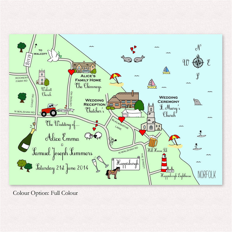 cute maps wedding or party inivtation