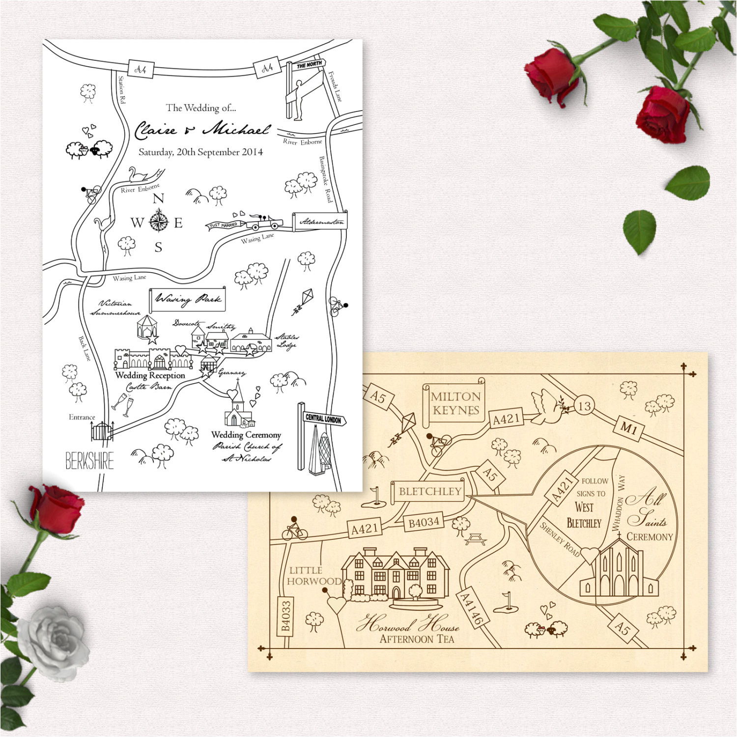 custom map cute wedding map were moving