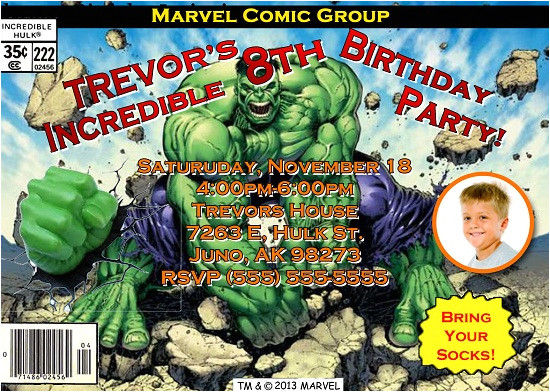 Hulk Birthday Invitation Template Incredible Hulk Birthday Invitations Ideas Free