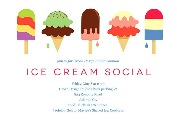 free ice cream social invitations templates