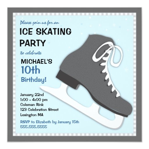 cool dudes ice skating birthday party invitation 161830671087987400