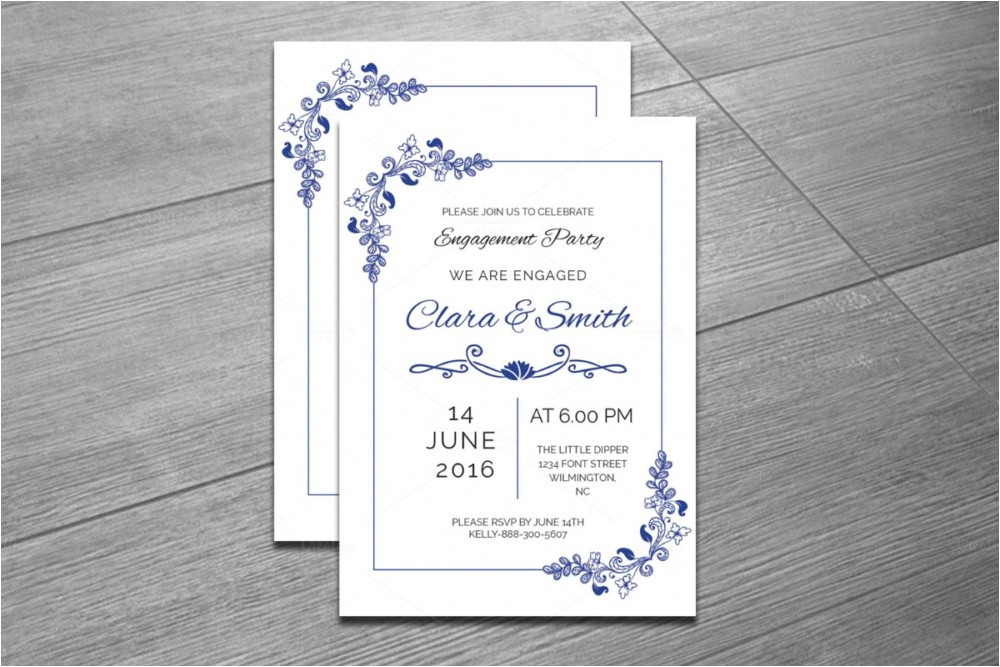20 engagement invitation template word indesign psd format
