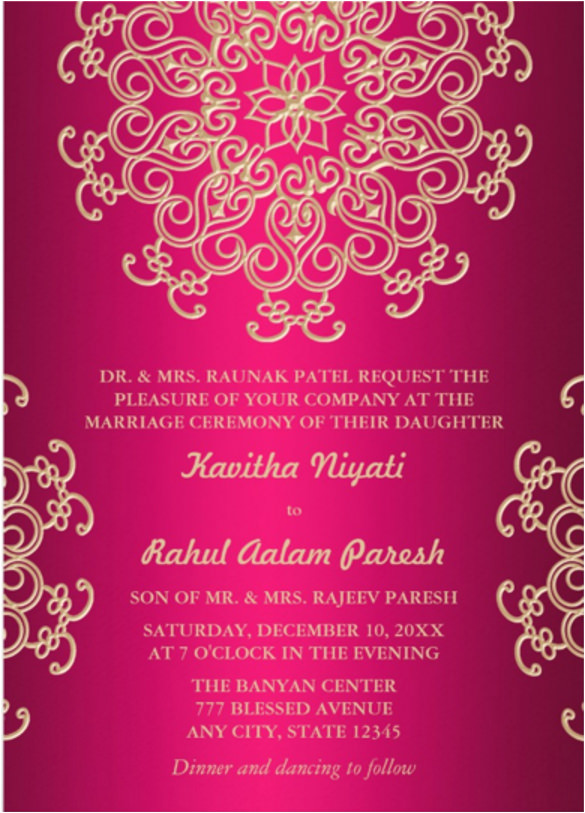 indian wedding card templates free download