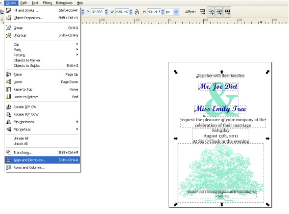 inkscape 101 for the non grahic design bride diying her invitations