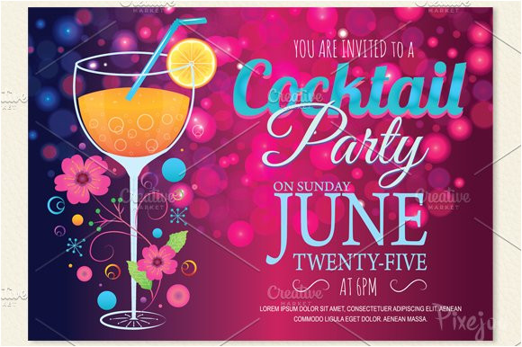 22765 cocktail party invitation card