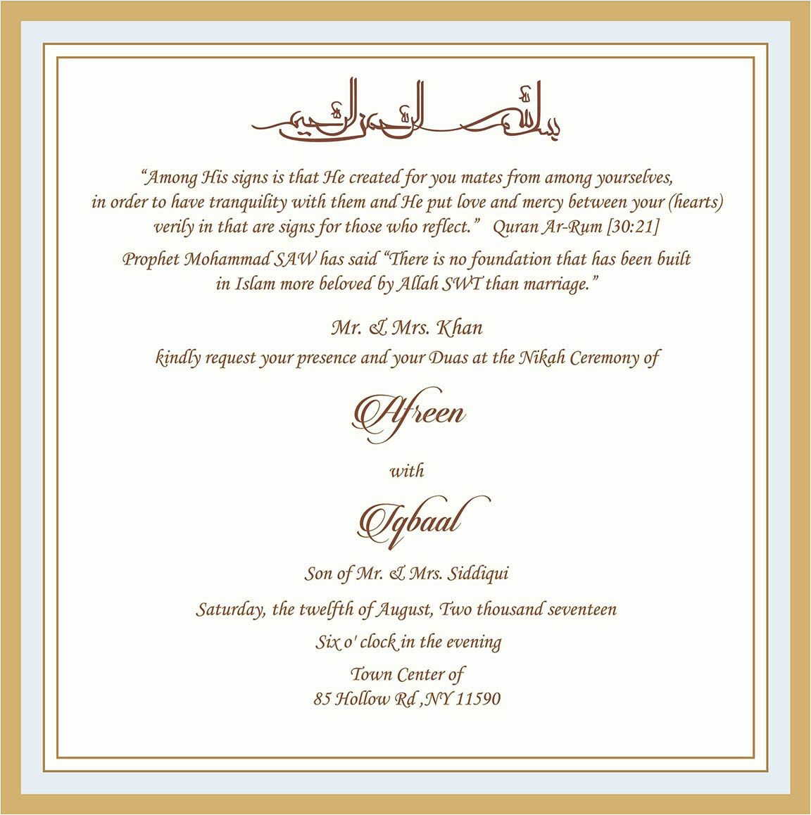 27 brilliant picture of muslim wedding invitations