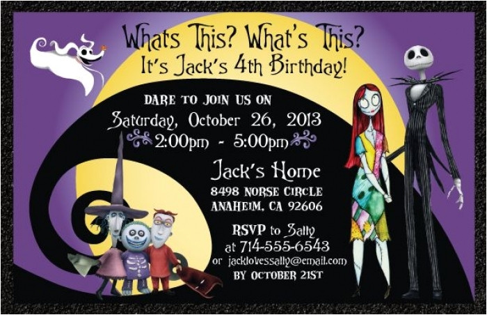 cool nightmare before christmas invitation templates gallery