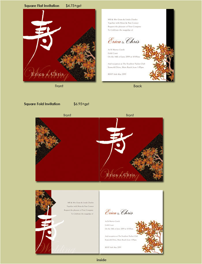 japanese style wedding invitations