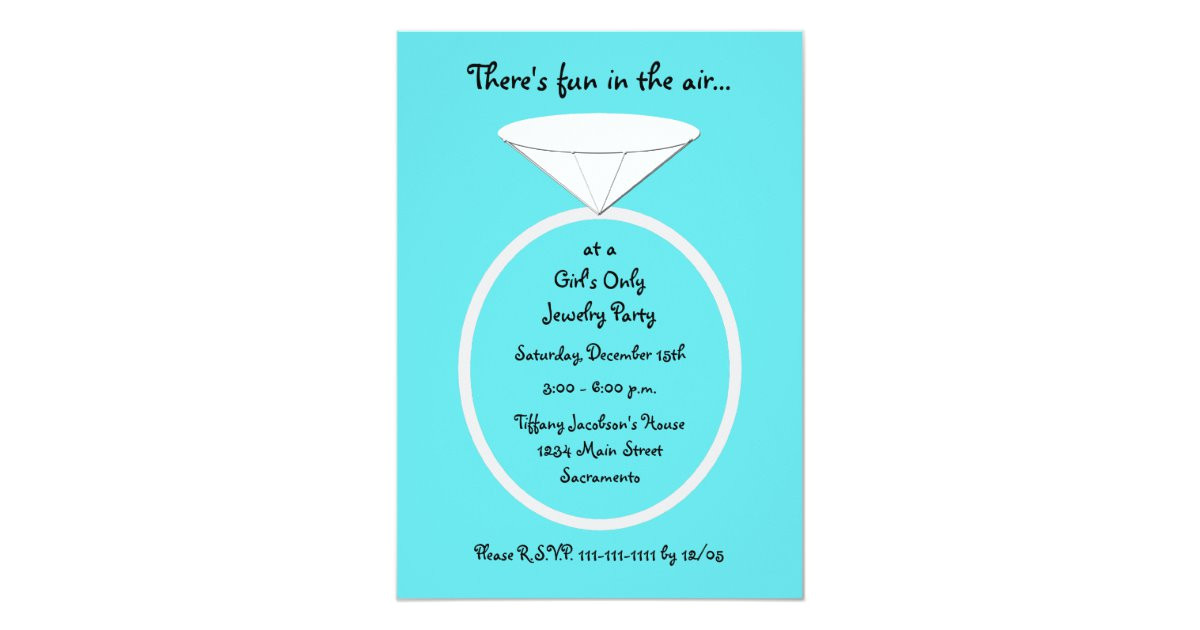 jewelry party invitation template 161492680869596530