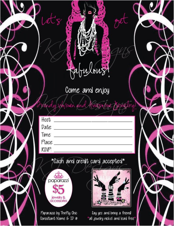 jewelry party invitation flyer style