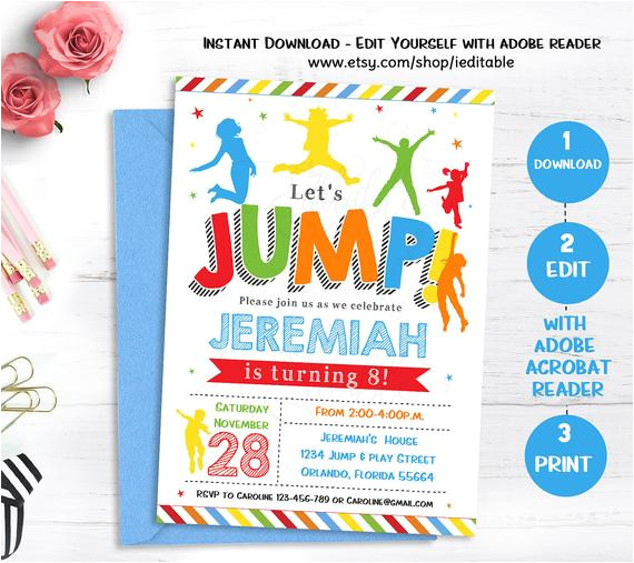 sale jump invitation bounce house birthday