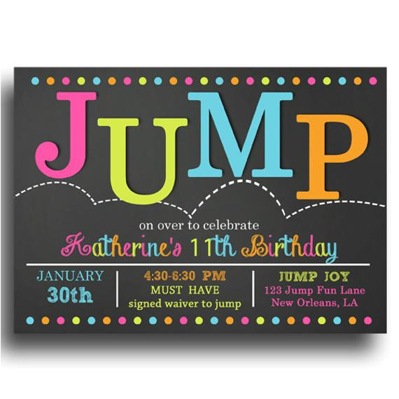 jump invitation printable jump bounce