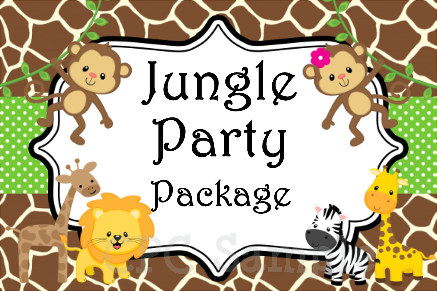 jungle safari birthday party invitation