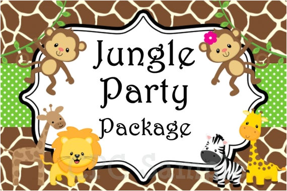 jungle safari birthday party invitation