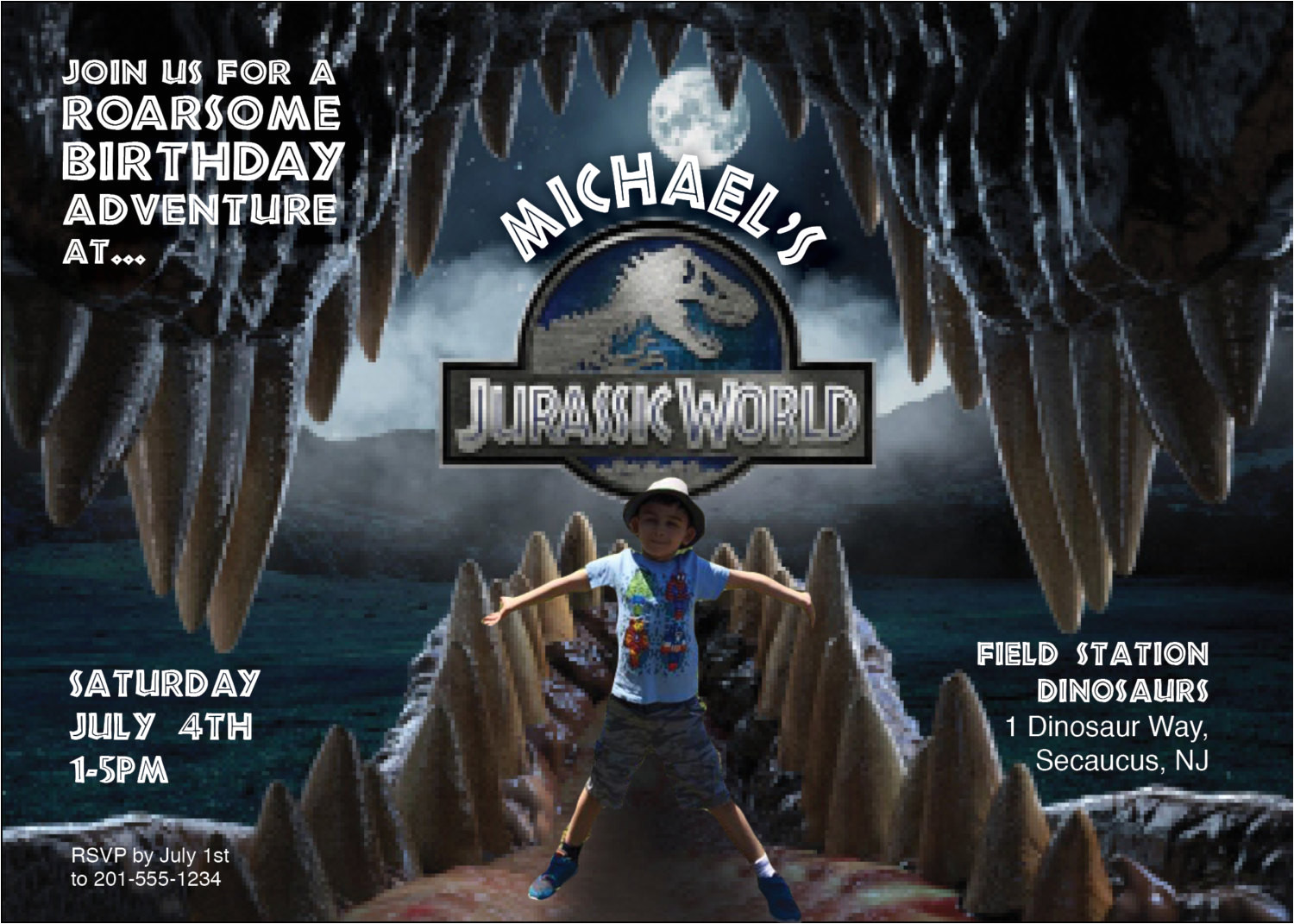 28 images of jurassic world birthday invitations template download 4158