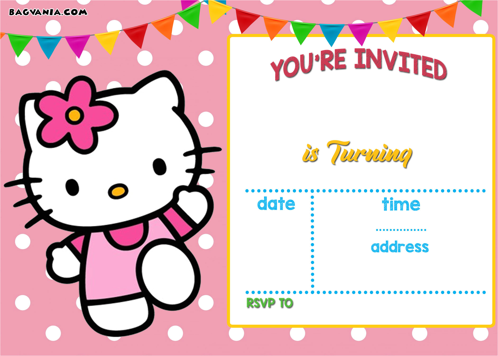 free hello kitty invitation templates