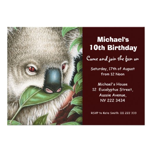 koala birthday cards