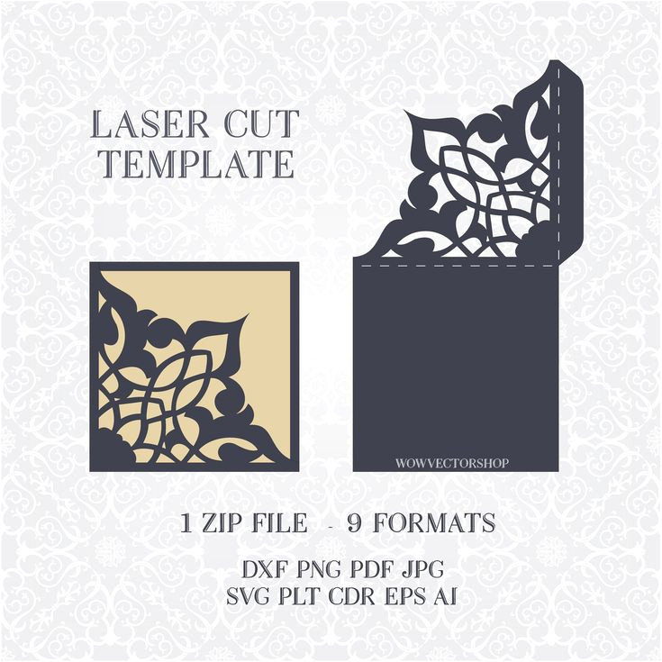 laser cut wedding invitation template