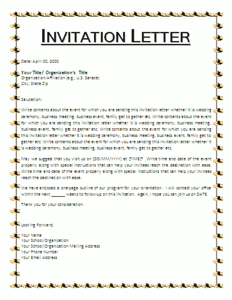 contoh invitation letter in english