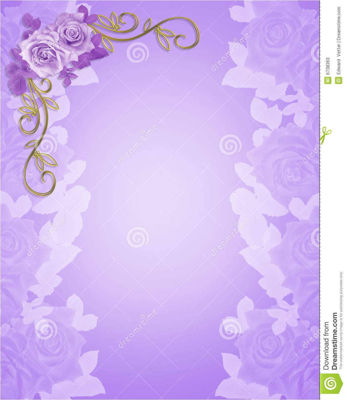stock photos wedding invitation purple roses image6738363