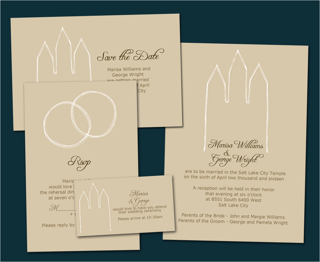 lds wedding invitations