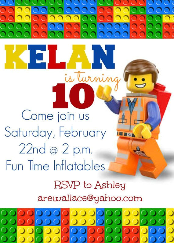 free lego birthday party invitation