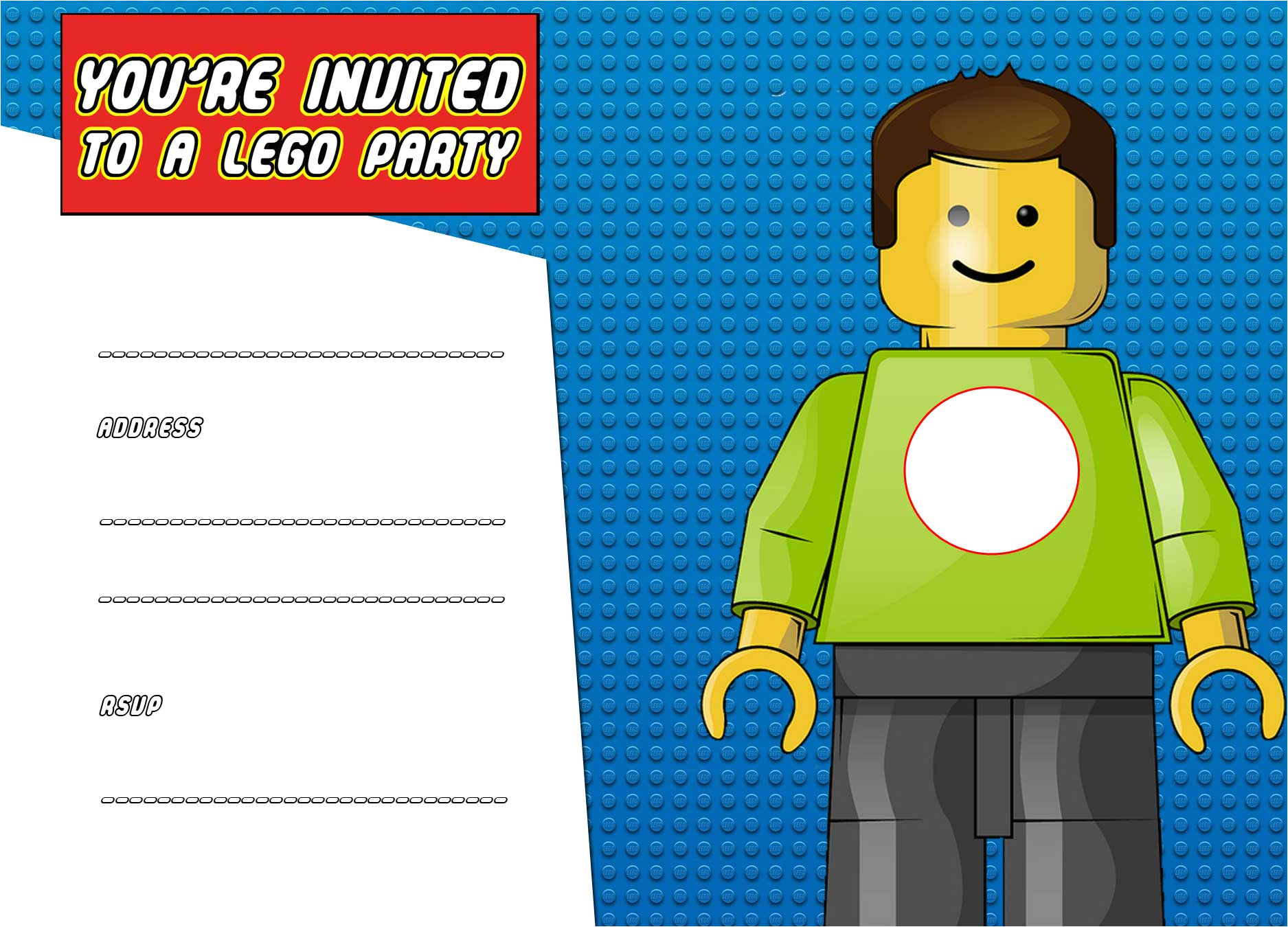 free printable lego birthday invitation template