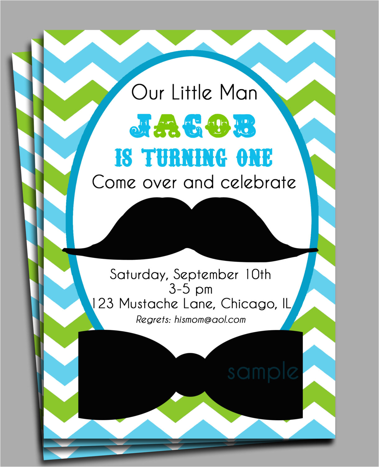 little man mustache invitation printable