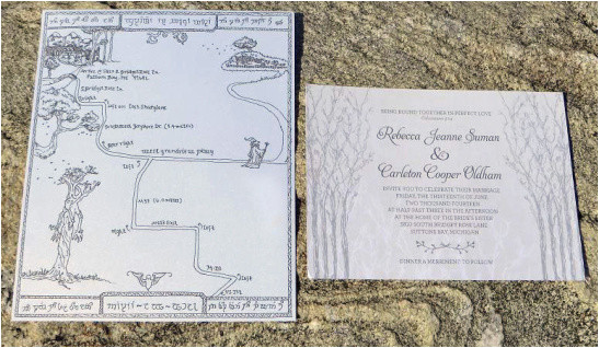 lord of the rings wedding invitations