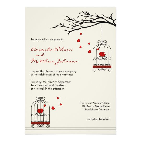 love birds in birdcages wedding invitations 161241438565940463