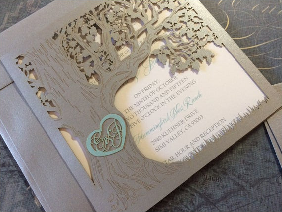 custom laser cut wedding invitation love
